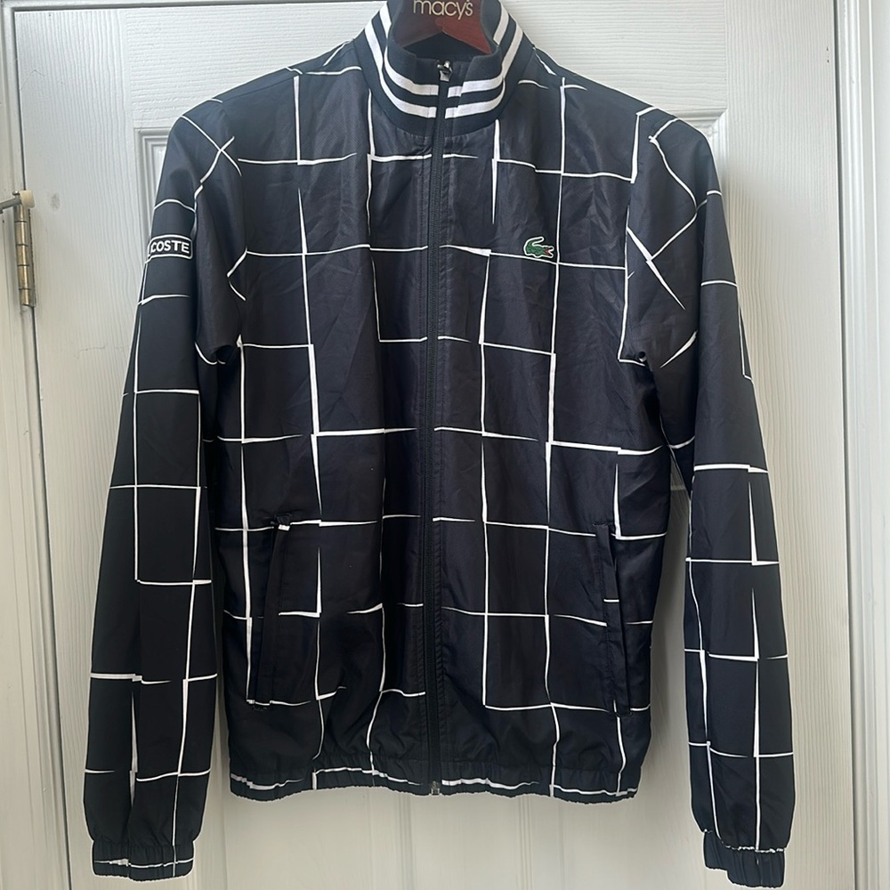 MEN'S LACOSTE SPORT LIGHTWEIGHT PRINT TENNIS TRACK Jacket Sz: 3/ Small WH2049